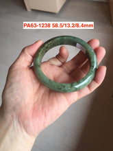 Load image into Gallery viewer, 53-57mm Type A 100% Natural light green/white Jadeite Jade bangle (with defects) group GL15
