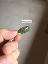 Load image into Gallery viewer, 100% natural type A ice watery oily dark green/gray/black(冰油青) jadeite jade band ring PB121
