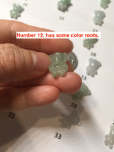 Load image into Gallery viewer, Type A 100% Natural icy watery light green sunny geen purple white clear jadeite jade cute baby bear pendant PH114 Add on item
