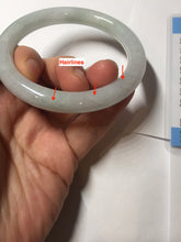 Load image into Gallery viewer, 56.4mm certified 100% natural Type A light green white purple round cut jadeite jade bangle AA119-4911
