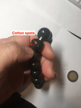 Load image into Gallery viewer, 100% Natural 14x12.5mm dark green/black/brown vintage style nephrite Jade bead bracelet HE97
