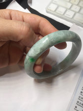 Load image into Gallery viewer, 58mm certified 100% natural type A sunny green/purple/white/gray jadeite jade bangle PJ69-2986
