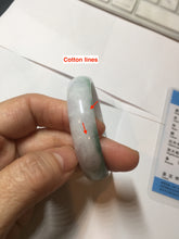 Load image into Gallery viewer, 50.5mm certified 100% natural Type A sunny green/white/purple thin jadeite jade bangle PE77-5465
