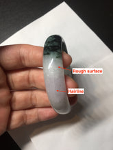 Load image into Gallery viewer, 53.4mm Certified Type A 100% Natural light purple/dark green jadeite Jade bangle BM60
