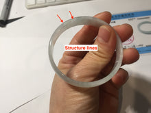 Load image into Gallery viewer, 51.5mm certified Type A 100% Natural icy light green clear white thin style Jadeite jade bangle PH42-9637
