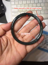Load image into Gallery viewer, 55.5mm Certified Type A 100% Natural dark green/blue/gray/black Guatemala slim round cut Jadeite bangle AZ168-3455
