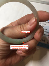 Load image into Gallery viewer, 50mm certified  100% natural Type A icy watery sunny green/purple/gary oval jadeite jade bangle PA158-2886
