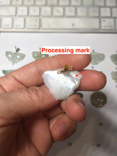 Load image into Gallery viewer, 100% Natural type A icy watery light green purple red (FU LU SHOU) Jadeite Jade butterfly pendant PH113-3
