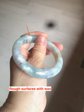 Load image into Gallery viewer, 53.4mm Certified Type A 100% Natural green/white/purple Jadeite Jade bangle AX42-7719
