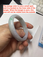 Load image into Gallery viewer, 45mm Certified Type A 100% Natural sunny green purple orange white(FU LU SHOU) flat Oval Jadeite Jade Bangle PJ71-2209
