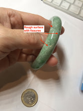 Load image into Gallery viewer, 59mm Certified Type A 100% Natural sunny green gray Jadeite Jade bangle BG236-9898
