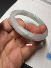 Load image into Gallery viewer, 51mm certified Type A 100% Natural green/purple/white oval Jadeite Jade bangle BM59-0262
