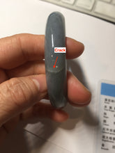 Load image into Gallery viewer, 60mm Certified Type A 100% Natural purple/gray/black Guatemala Jadeite bangle PF65-0428
