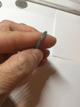 Load image into Gallery viewer, 16.3mm size5 3/4 100% natural type A icy watery green/blue icy watery Guatemala jadeite jade band ring group BP84
