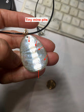 Load image into Gallery viewer, Type A 100% Natural Icy Watery Light Green gray (淡油冰)Jadeite Jade Greatest of All Time Goat Pendant PC230
