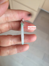 Load image into Gallery viewer, 100% natural type A light purple sunny green blessed melon(福瓜) Jadeite Jade pendant AC83
