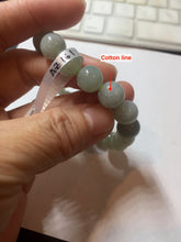 Load image into Gallery viewer, 10-10.5mm size 50-58mm 100% natural type A green gray jadeite jade beads bracelet AZ161
