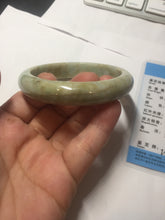Load image into Gallery viewer, 56.5mm certified Type A 100% Natural light green/yellow/white Jadeite Jade bangle AZ197-2732
