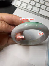 Load image into Gallery viewer, 59mm certified 100% Natural type A sunny green light purple white Jadeite Jade bangle PC252-0322
