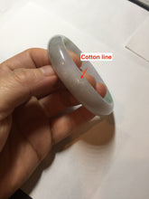 Load image into Gallery viewer, 51mm certified 100% natural Type A icy watery light green purple oval jadeite jade bangle PB209-2837
