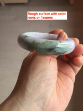 Load image into Gallery viewer, 54.5mm certified 100% natural Type A green light purple Distant Hills in Mist jadeite bangle PA185-4757
