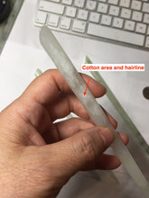 Load image into Gallery viewer, 18-20cm 100% Natural Icy light green white Xiu Jade (Serpentine) Hairpin AW72
