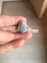 Load image into Gallery viewer, 100% Natural type A black white(Wuji 乌鸡, Shuimo 水墨) small happy Buddha (拇指佛) jadeite Jade pendant group PB44

