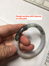 Load image into Gallery viewer, 54.5mm certified 100% natural Type A dark green/purple/white with green floating flowers jadeite jade bangle PB230-2822
