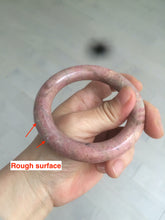Load image into Gallery viewer, 54.3mm 100% natural plateau earth red/brown chubby round cut rose stone (Rhodonite) bangle XY81
