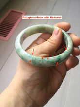 Load image into Gallery viewer, 58.8mm Certified Type A 100% Natural sunny green/white/beige Jadeite bangle PH41-0494
