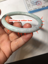 Load image into Gallery viewer, 61mm certified Type A 100% Natural light green light purple round cut Jadeite Jade bangle PH218-3235
