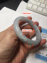 Load image into Gallery viewer, 57.5mm certified 100% natural Type A light green/purple jadeite jade bangle PE9-0311
