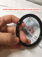 Load image into Gallery viewer, 65mm 100% Natural dark green/black meteorite Stellar Night sky slim round cut nephrite bangle HN75-0749
