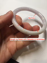 Load image into Gallery viewer, 57.3mm Certified Type A 100% Natural white purple brown red round cut Jadeite bangle PH193-8258
