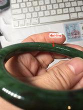 Load image into Gallery viewer, 57.3m certified 100% Natural dark green/black nephrite (碧玉)  bangle HT168-7-3894
