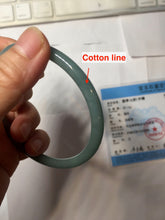 Load image into Gallery viewer, 63mm Certified Type A 100% Natural Light Blue Green Gray Ru Kiln Sky Celadon Blue (汝窑天青蓝) Guatemala Jadeite Jade Slim Round Bangle AZ167-8632
