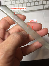 Load image into Gallery viewer, 16cm 100% Natural Icy Gray Black (灰冰) Flat Rectangle Xiu Jade (Serpentine) Hairpin AW70
