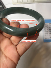 Load image into Gallery viewer, 59.7mm Certified Type A 100% Natural dark green/blue/gray/black Guatemala Jadeite bangle BS154-0129
