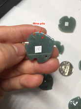 Load image into Gallery viewer, 100% Natural type A dark green/blue/black/gray Guatemala jadeite jade 3D tropical fish Pendant group PD94
