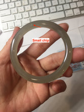Load image into Gallery viewer, 卖了  54mm Certified 100% Natural icy gray black (灰冰) nephrite jade bangle HT137-3358
