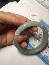 Load image into Gallery viewer, 56mm Certified Type A 100% Natural green Jadeite Jade bangle AU47-0229
