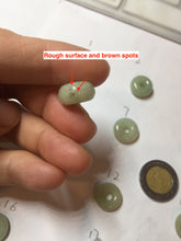 Load image into Gallery viewer, 12-13.2mm Type A 100% Natural light green yellow brown gray Jadeite Safety Guardian Button donuts pendant PF39 Add on item
