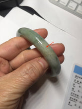 Load image into Gallery viewer, 55.7mm certified 100% natural type A green/yellow/gray jadeite jade bangle AU53-0246
