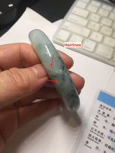 Load image into Gallery viewer, 58.2mm Type A 100% Natural light green/blue/white chubby Jadeite Jade bangle BS130-4037
