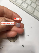 Load image into Gallery viewer, 14mm Type A 100% Natural light purple white Abacus-Bead Peace and Safety Guardian Donuts Buckle jadeite Pendant group PH116
