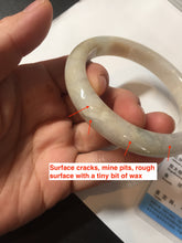 Load image into Gallery viewer, 57.5mm Certified Type A 100% Natural white/yellow/brown (golden sand) Jadeite Jade bangle BM52-7050
