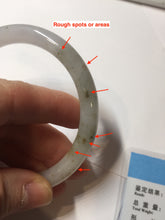 Load image into Gallery viewer, 58mm certified Type A 100% Natural light purple white brown with brown floating flowers round cut Jadeite Jade bangle PC156-4096
