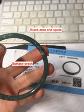 Load image into Gallery viewer, 59.5mm Certified Type A 100% Natural dark green/blue/gray/black Guatemala Jadeite bangle PJ97-3444
