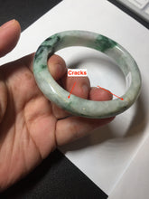 Load image into Gallery viewer, 59mm 100% natural Type A sunny green purple jadeite jade bangle BM74
