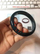 Load image into Gallery viewer, 52.5mm Certified Type A 100% Natural dark green/blue/gray/black Guatemala Jadeite bangle PB276-0696
